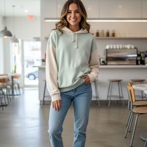 ✨ Stunning Adidas Pastel Colorblock Hoodie L ✨